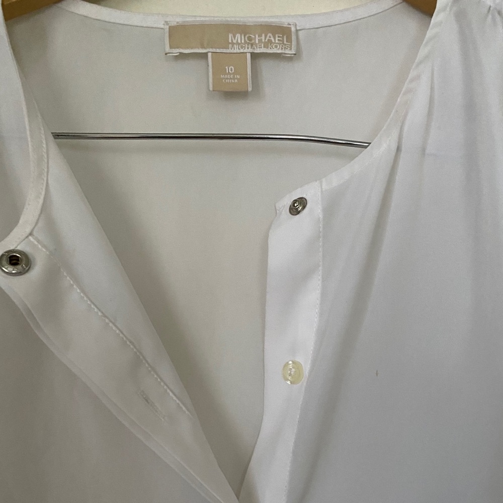 Sheer Michael Kors white blouse